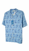 Cargar imagen en el visor de la galería, Camisa Hawaiana Caribbean Hombre – Seda/Rayón Azul con Estampado de Cócteles