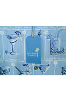 Cargar imagen en el visor de la galería, Camisa Hawaiana Caribbean Hombre – Seda/Rayón Azul con Estampado de Cócteles