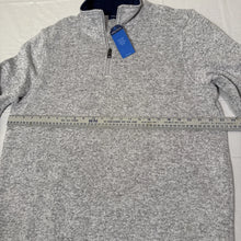 Cargar imagen en el visor de la galería, Suéter Nautica 1/4 Zip para Hombre – Blanco y Gris, Talla Grande
