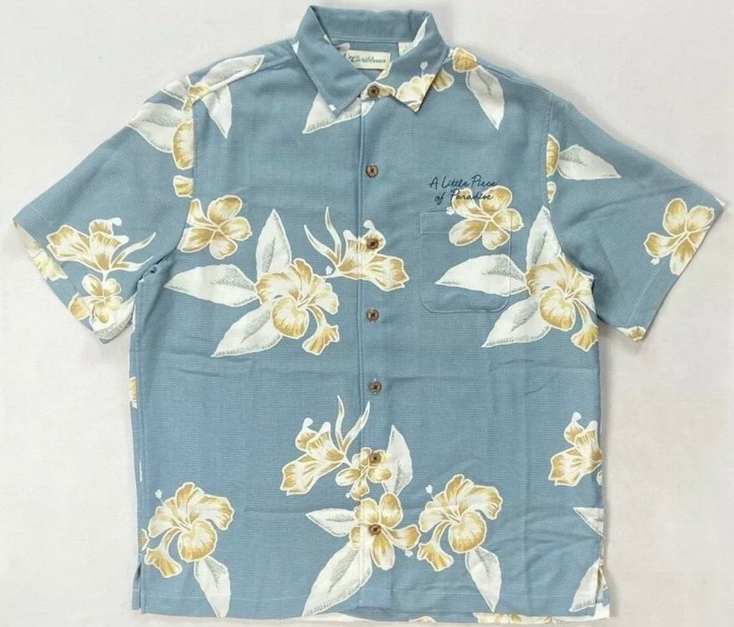 Camisa Caribbean Manga Corta Diseño A Little piece of paradise  Talla Xl