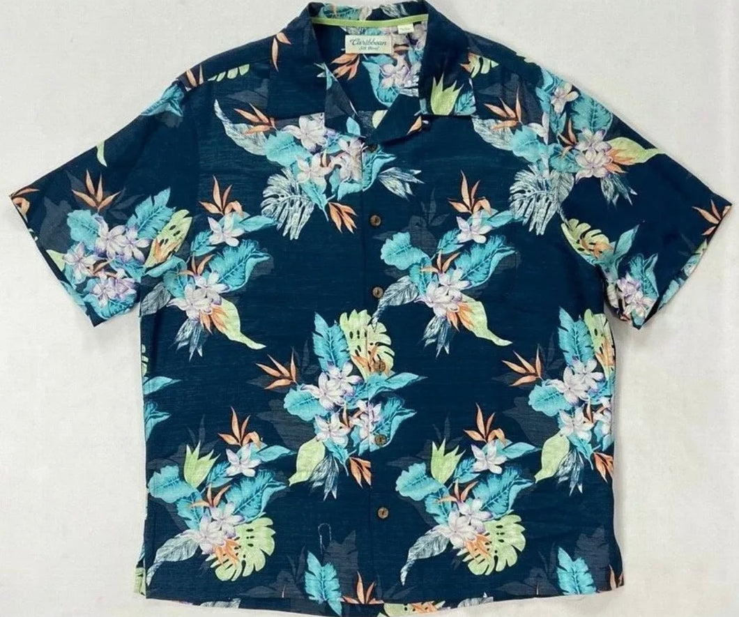 Camisa Caribbean (roundtree & Yorke) Silk Blend Tall Xl